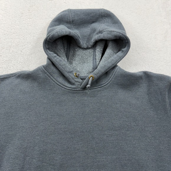 Carhartt Men's Gray Original Fit Hooded Sweatshirt with Neon Logo Size L - Picture 2 of 10